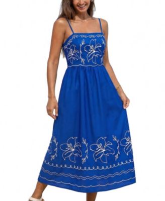 Women's Groundbreaking Floral Midi Beach Dress