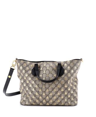 Small Convertible Soft Tote Printed GG Coated Canvas