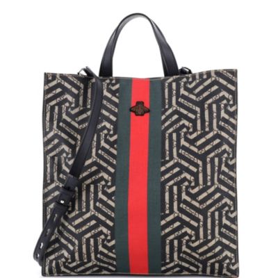 Convertible Soft Open Tote Caleido GG Coated Canvas
