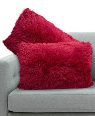 Textured Fluffy Decorative Pillow, 12" x 20"