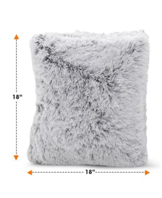 Textured Fluffy Decorative Pillow, 18" x 18"