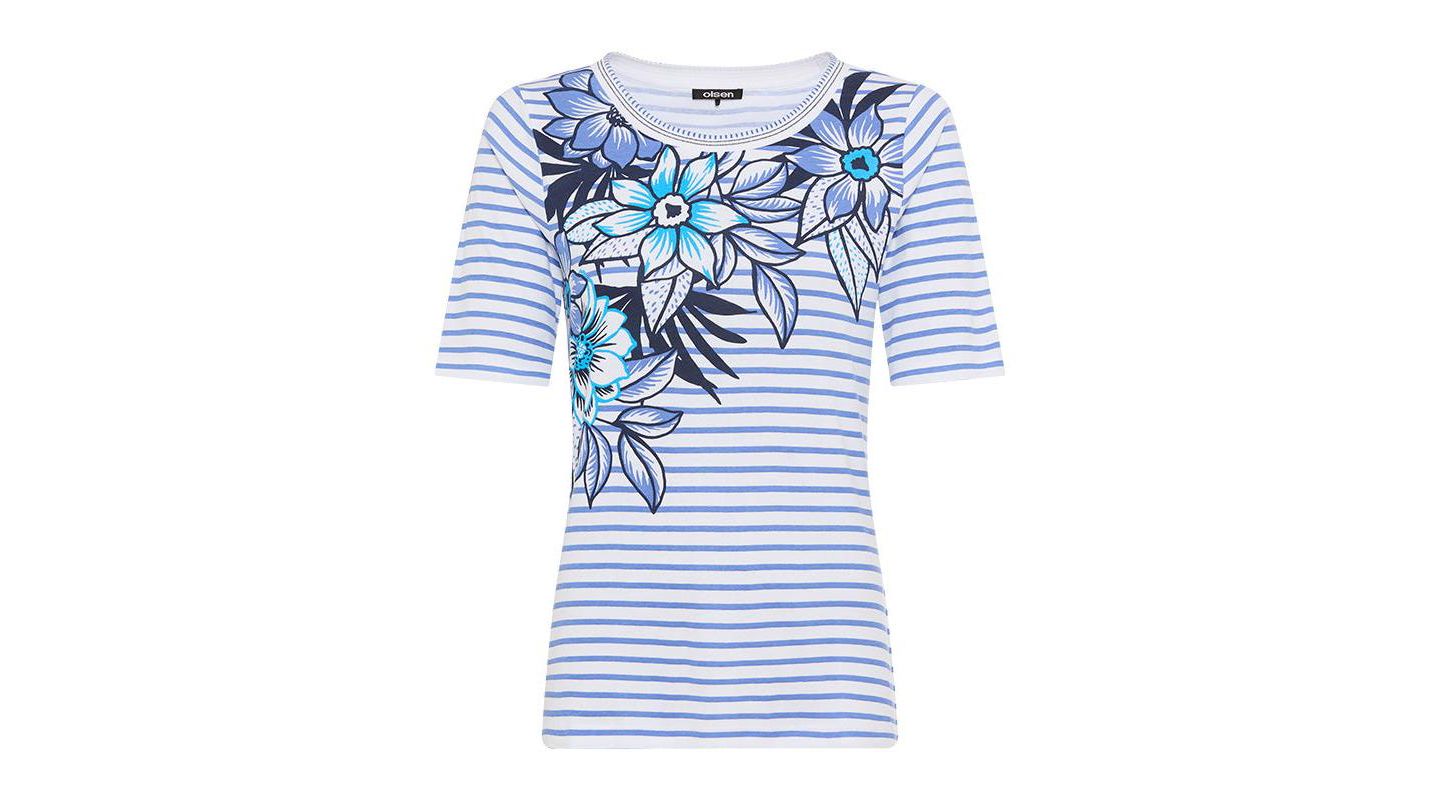 Женская футболка Olsen Stripe & Placement Print — фото 3