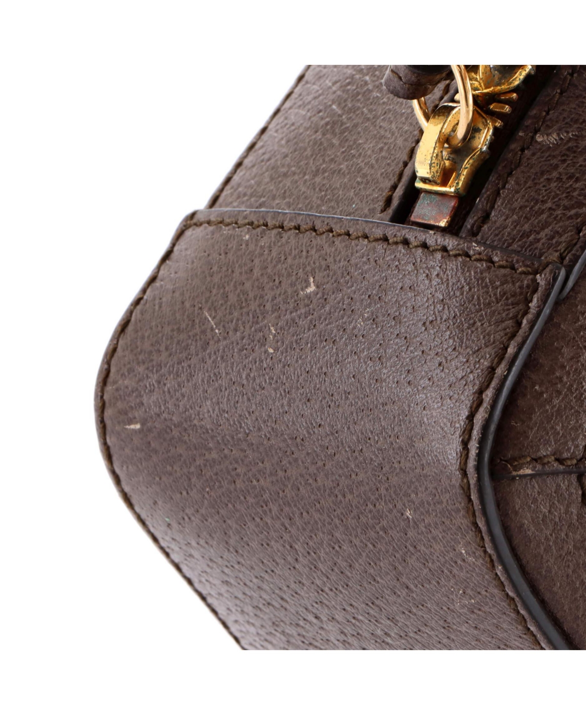 Pre-Owned Gucci Small Ophidia Zip Around Camera Bag Gg Coated Canvas