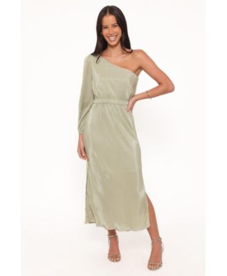Women's Pontee One Shoulder Pleated Midi Dress