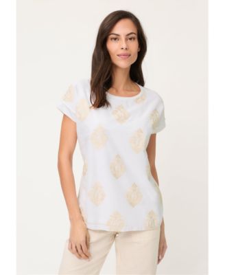 Women's Ornamental Embroidered T-Shirt