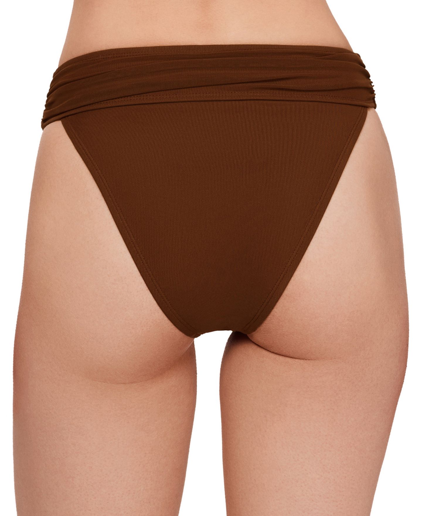 Низ бикини Ruched, высокая линия бедра — Steve Madden, цвет: Тёмно-коричневый — фото 2