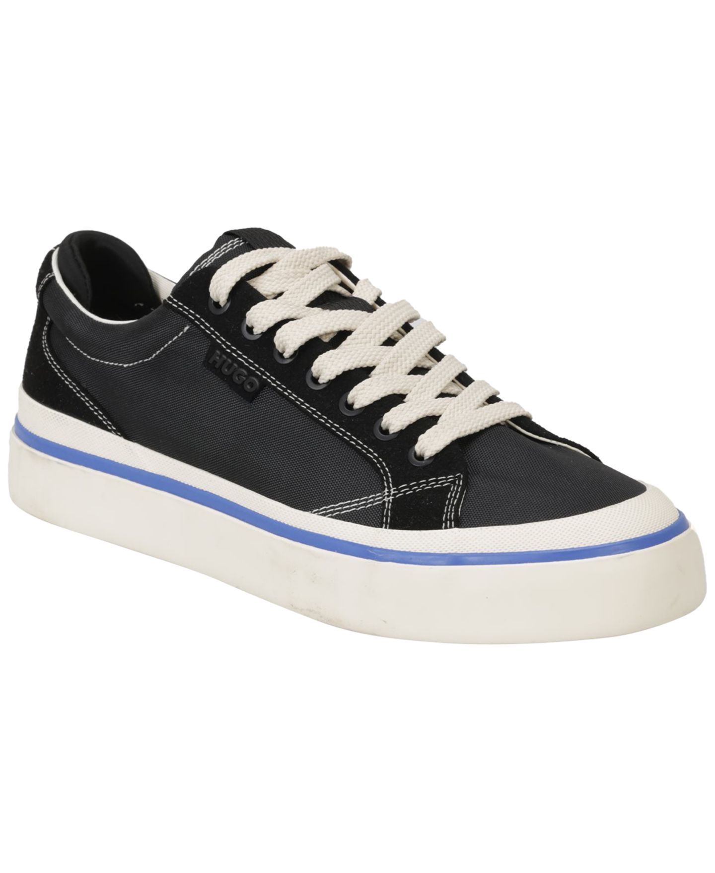 Мужские кроссовки HUGO by Hugo Boss Logo Detail Round-Toe, цвет: Чёрный — фото 1