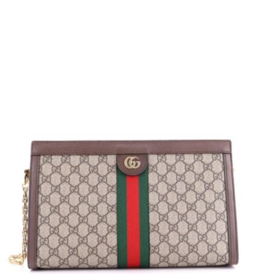 Medium Ophidia Chain Shoulder Bag GG Coated Canvas
