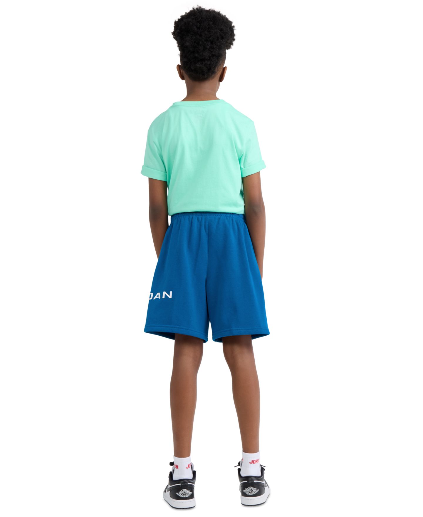 Шорты Jordan Baseline Elastic Waist Fleece Shorts для мальчиков, цвет: Королевский синий — фото 5