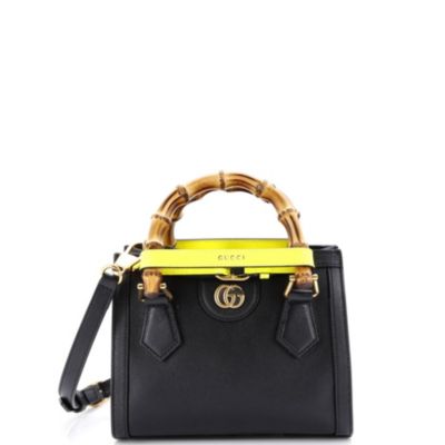 Mini Diana NM Bamboo Handle Tote Leather