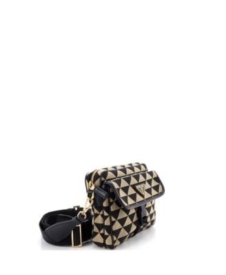 Small Symbole Front Pocket Zip Messenger Jacquard