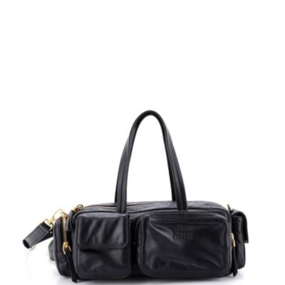 Multi Pocket Shoulder Bag Leather
