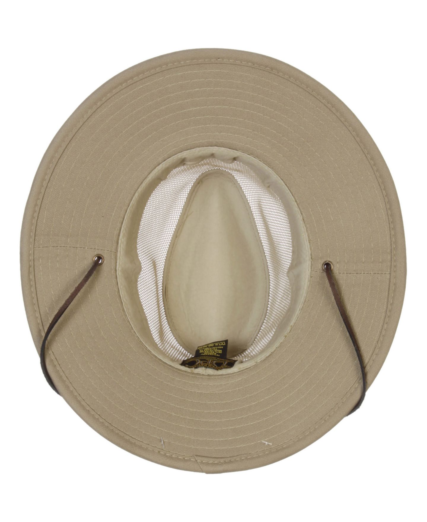Мужской головной убор Dorfman Pacific Brushed Twill Mesh Safari Hat, цвет: Верблюжий — фото 4