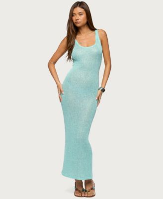 Women's Abby Sequin Sheer Knit Maxi Dress