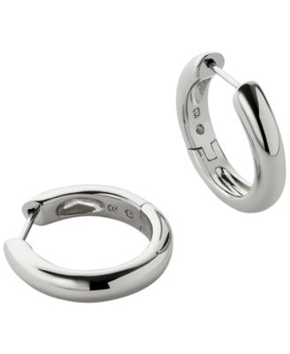 Giulia Medium Rhodium-Plated Hoop Earrings