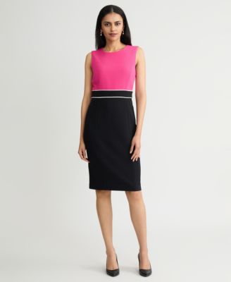 Women's Colorblock Sheath Dress, Regular & Petite