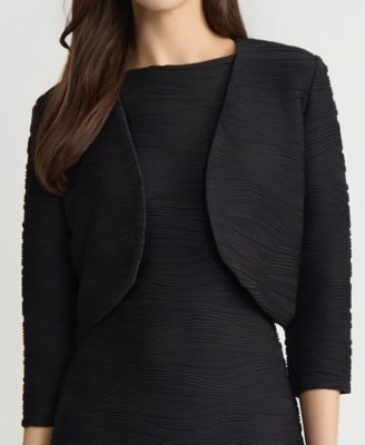 Women's Wave Knit 3/4-Sleeve Shrug, Regular & Petite