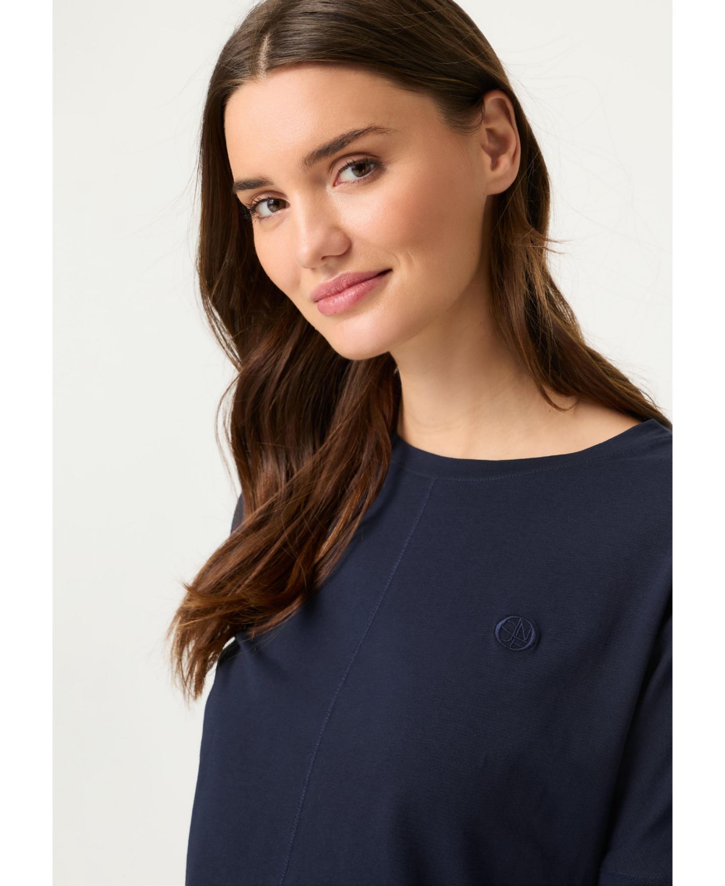 Женская футболка Olsen Relaxed Solid, цвет: Чернильный синий — фото 4