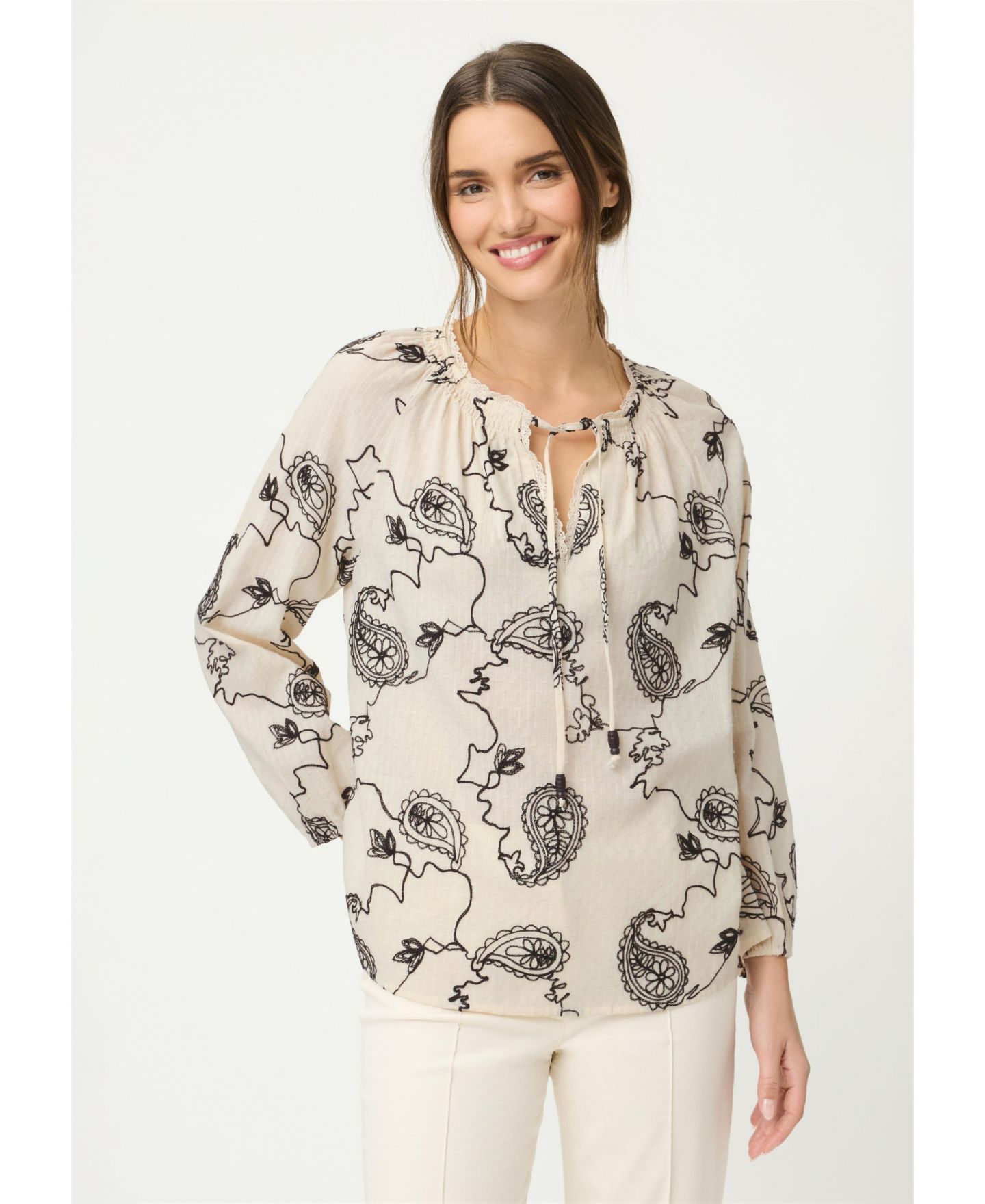 Женская блузка Olsen Embroidered Tunic Blouse — фото 1