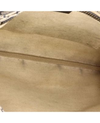 Large Zip Top Messenger Bag GG Coated Canvas