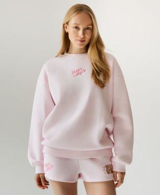 Juniors' Travel Together Embroidered Crewneck Sweatshirt