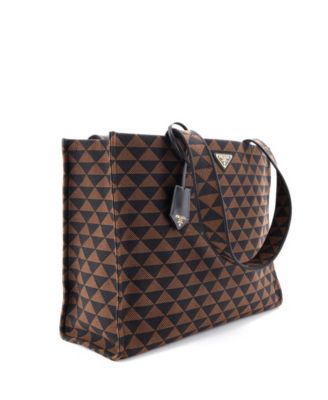Horizontal Symbole Shopper Tote Jacquard
