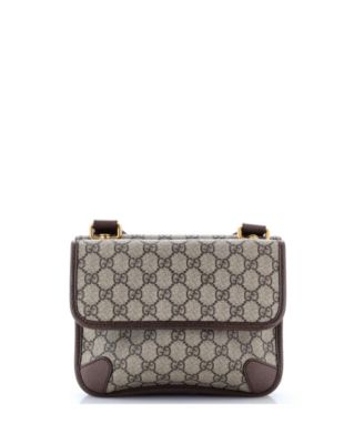 Small Neo Vintage Flap Messenger GG Coated Canvas