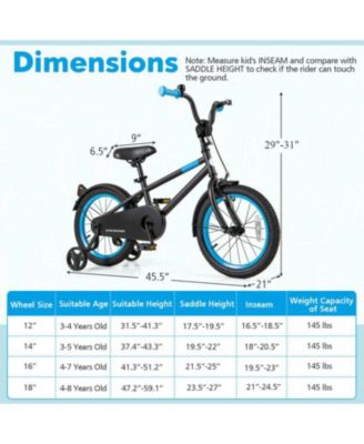 Kids Bike with Adjustable Handlebar and Saddle