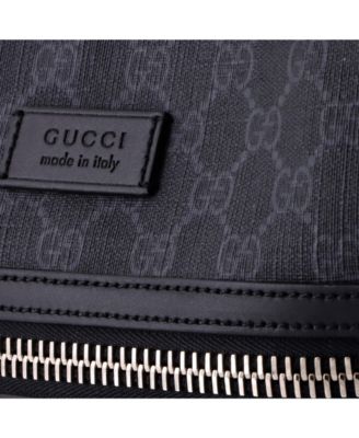 Medium Web Strap Front Zip Messenger Bag GG Coated Canvas