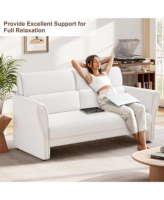 Modern Boucle Accent Chair, Upholstered Armchair for Living Room, Bedroom and Office