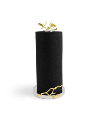 Butterfly Ginkgo Gold-Tone Paper Towel Holder