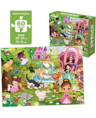 Puzzles for Kids - Set of 4x60 Jigsaw Puzzles - Space, Dino, Firefighters