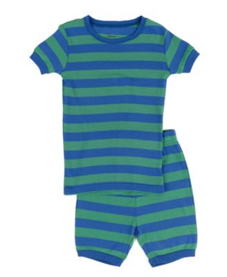Kids Matching Family Two Piece Cotton Short Sleeve Shirt and Shorts Striped Pajamas 6-10