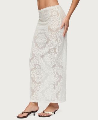 Women's Violette Sheer Lace Maxi Skirt