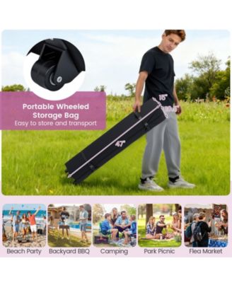 10 X 20 FT Pop up Canopy Tent w/ 6 Sidewalls Wheeled Bag 6 Sandbags 10 Stakes