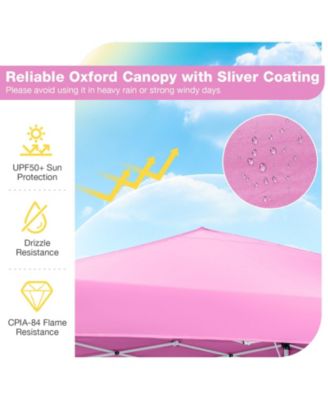 10 x 10 FT Pop up Canopy Tent w/Carrying Bag 4 Sandbags 8 Stakes 4 Wind Ropes