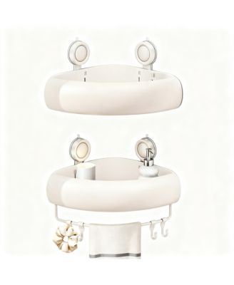 Shower Suction Cup Corner Shelves No Drilling Aluminum Bathroom Organizer
