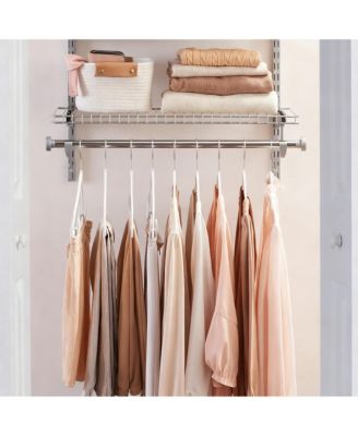 Closet Organizer Kit 3-6 Ft Adjustable Metal Wire Shelving Expandable System