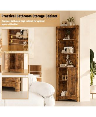 Corner Cabinet shelf with Fluted Door