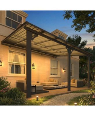 14x10 Outdoor Hardtop Gazebo Adjustable Height Pergola for Patio