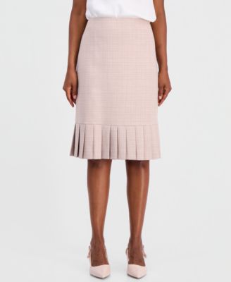 Women's Pleated-Hem Pencil Skirt