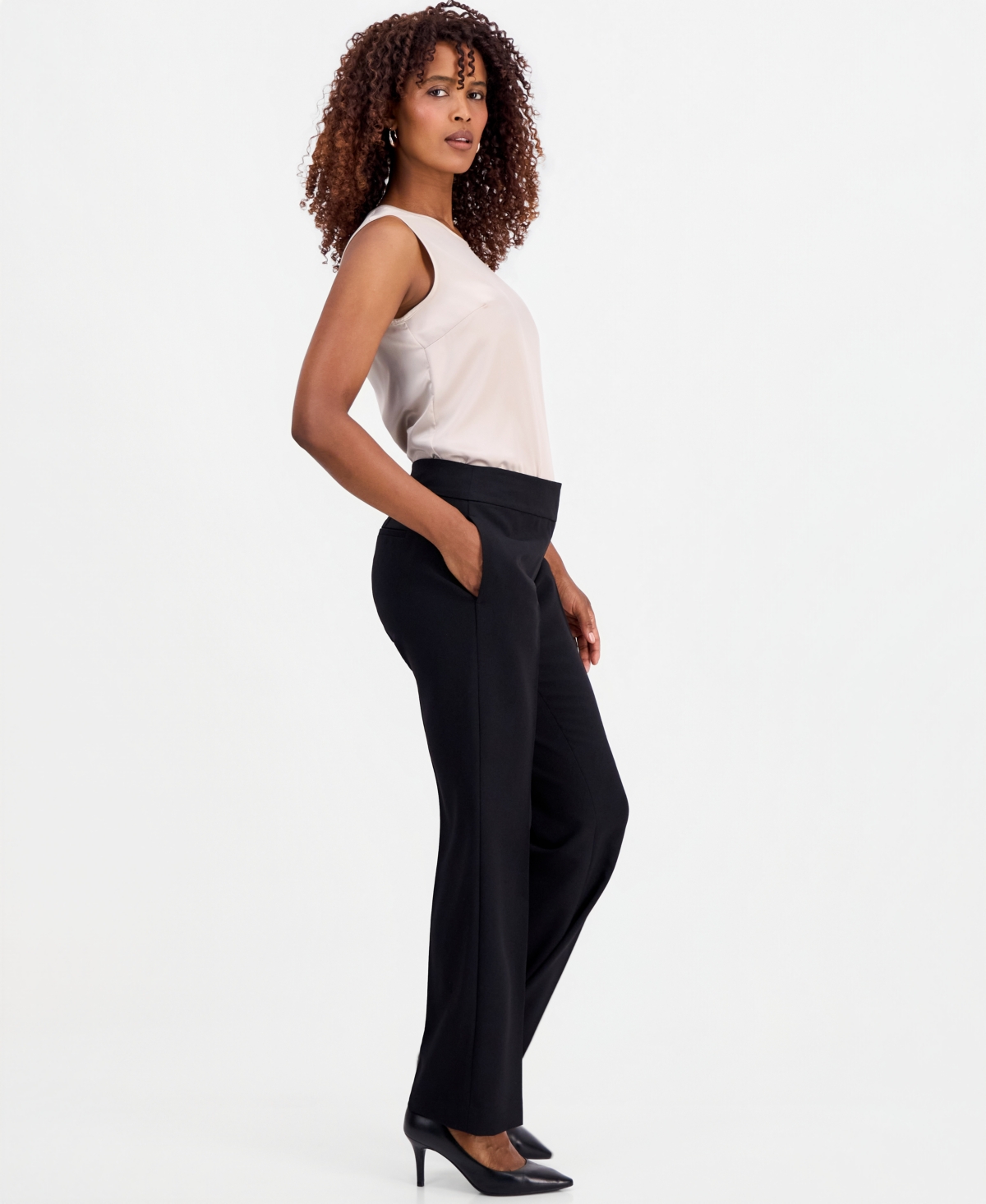 Kasper Women's High Rise Bootcut Pants