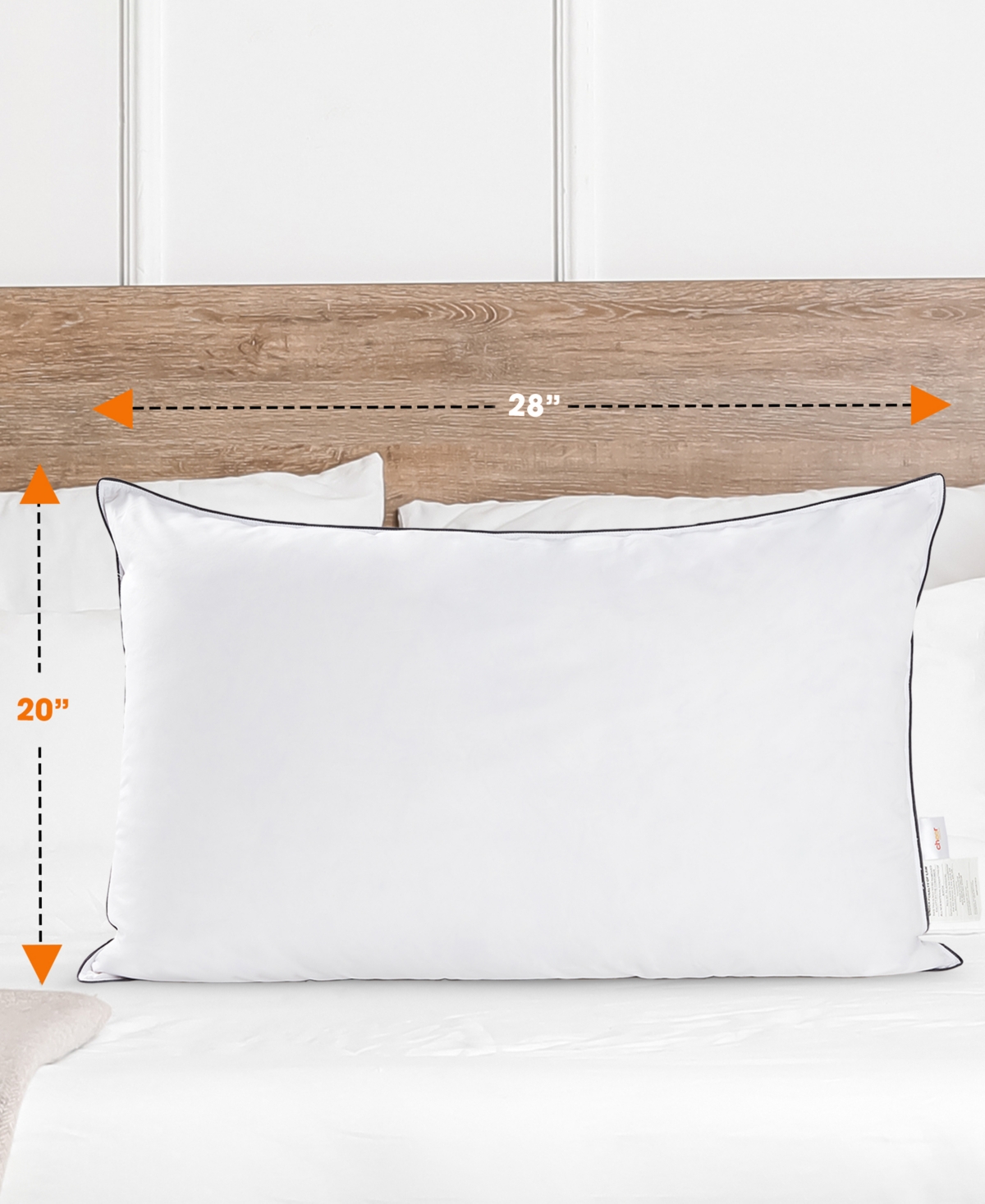 Cheer Collection Soft and Silky Cotton Kapok 2-Pack Pillows, Standard/Queen