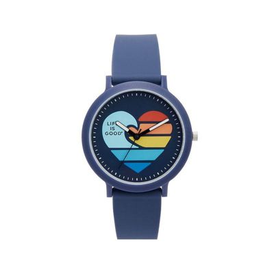 Speidel Unisex Quartz Life is Good Watch Silicone Strap - Heart 65$