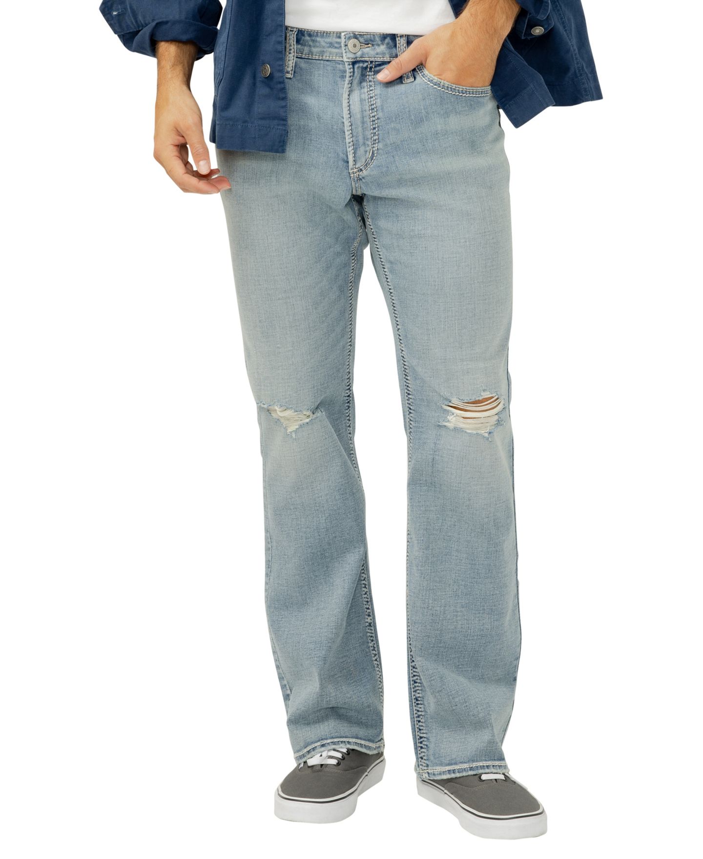 Мужские джинсы Silver Jeans Co. Jace Slim Fit Bootcut, цвет: Destin — фото 1