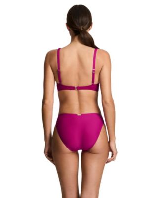 Women's Plumeria Ruffle Underwire Bralette Swimsuit Top