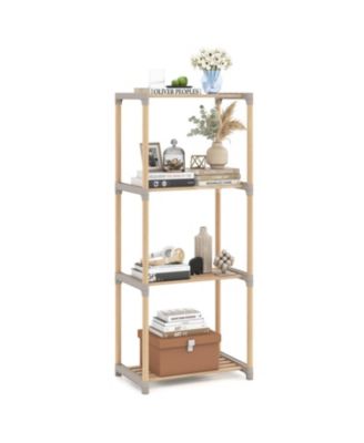 4 Tier Open Shelf Storage Bookcase for Home and Office Spaces