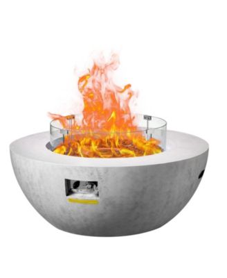 39 inch Propane Fire Pit Table 50000 BTU with Lid and Rain Cover