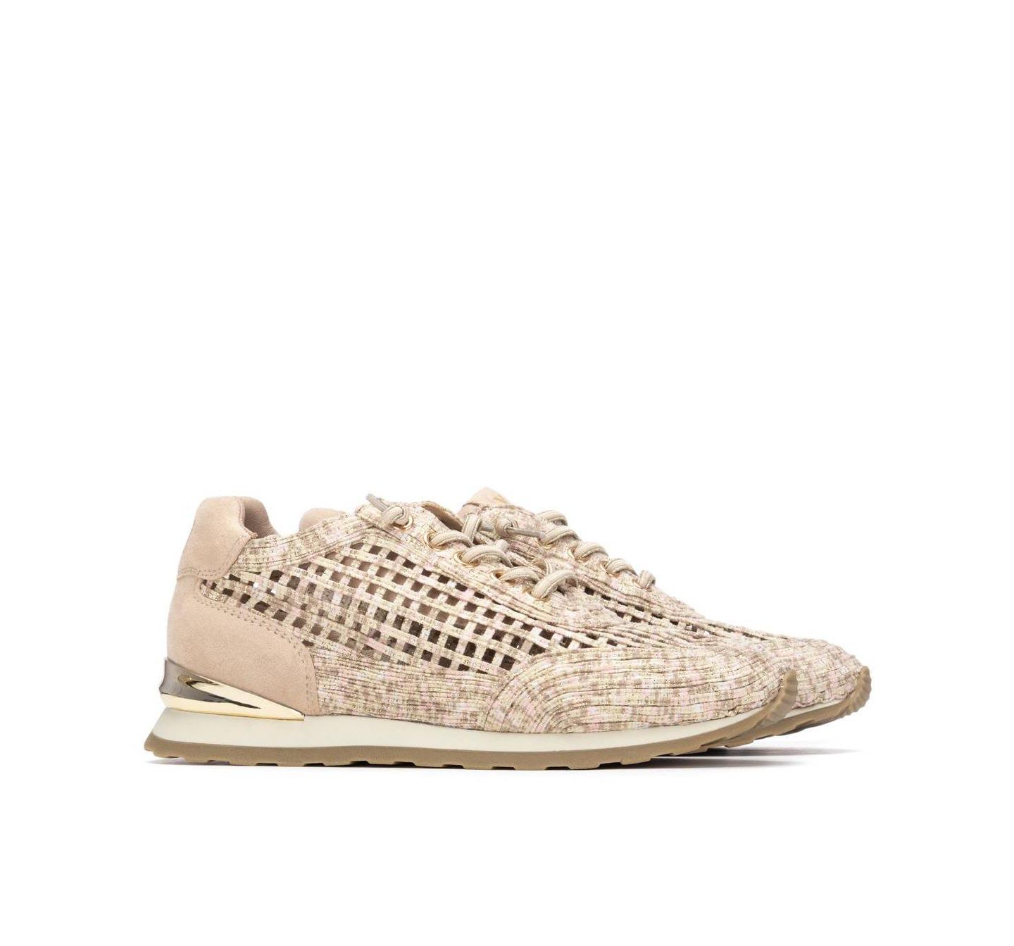 Женские кроссовки XTI Mesh Lace Up, цвет: Бежевый — фото 4