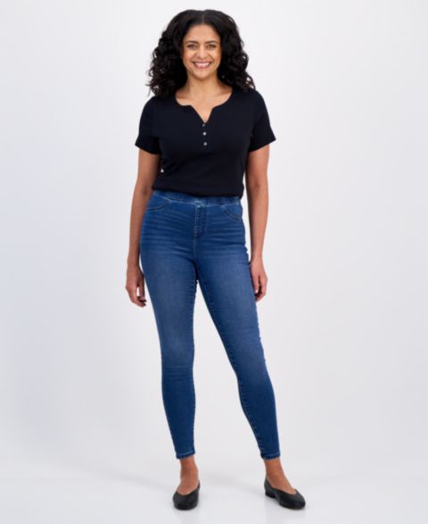 Женские джинсы Style & Co Mid-Rise Pull-On Jeggings, цвет: Ashby